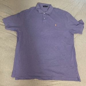 POLO RALPH LAUREN MENS PRE OWNED 2-BUTTON MESH SHIRT PURPLE 4XLT